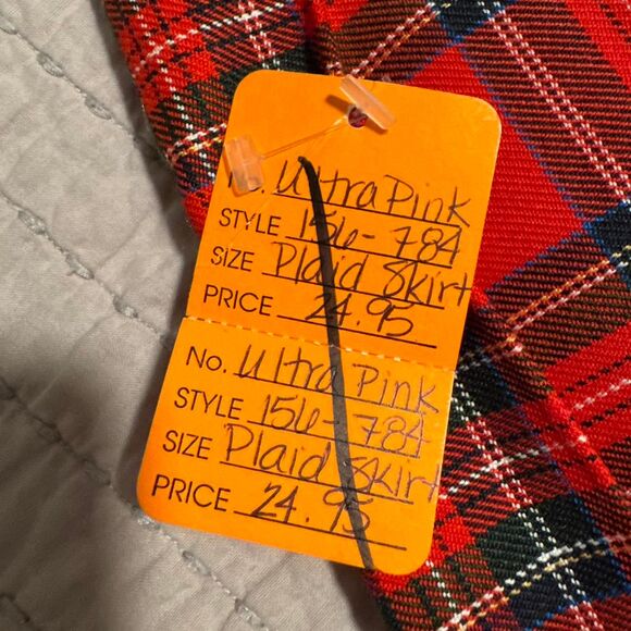 Authentic Y2K Red Pleated Plaid Mini Skirt • 90s/Y2K Vintage~ by Ultra Pink - Picture 7 of 7